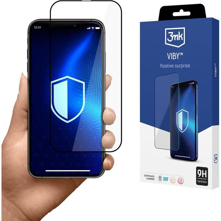 Tootefoto - 3MK karastatud klaas 5D IPHONE 14 PRO MAX 3MK VibyGlass must