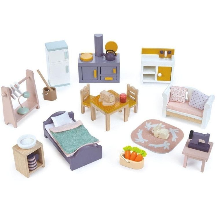 Tootefoto - Zestaw mebelk w drewniany do domku