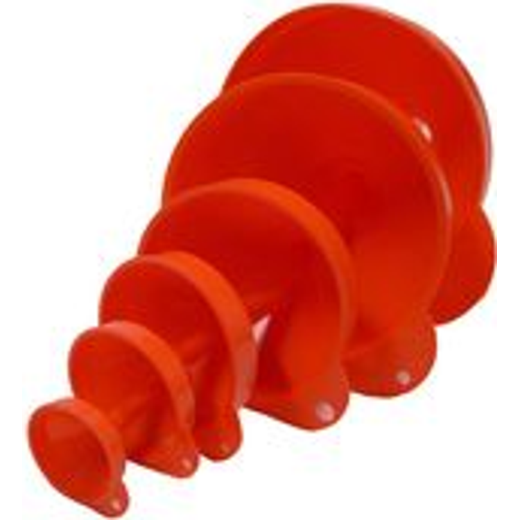 Tootefoto - IWH Trichter-Set, 6-teilig, orange aus hochwertigem Polyethylen, l-, benzin- und - 1 St ck (3070)