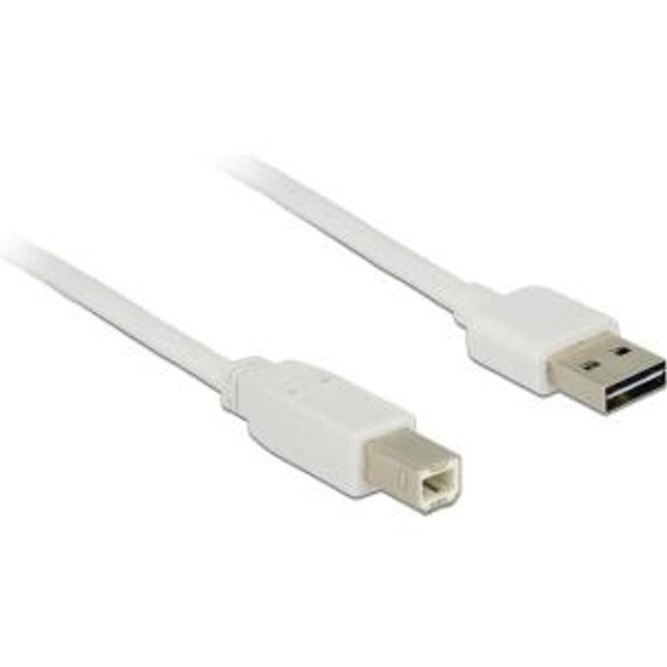 Tootefoto - DeLOCK 85154 USB-kaabel 3 m USB 2.0 USB A USB B Valge