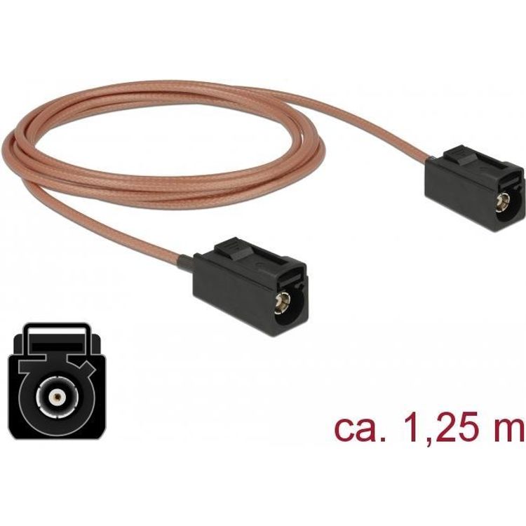 Tootefoto - DeLOCK 89679 koaksiaalkaabel RG-316 1,25 m FAKRA A Must, Pruun