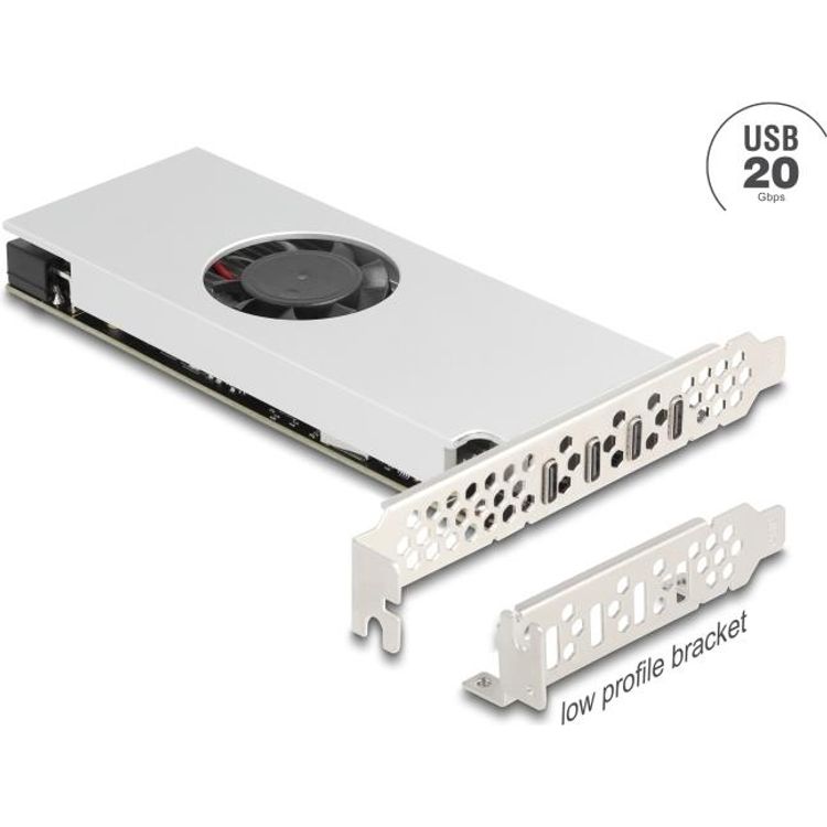 Tootefoto - Delock PCI Express x16 Karte zu 4 x USB 20 Gbps Type-C Quad Channel mit L fter und (90806)
