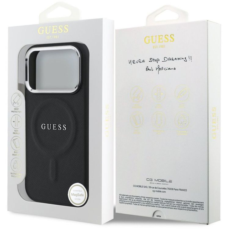 Tootefoto - Guess Classic Logo MagSafe Case for iPhone 17 Pro Black