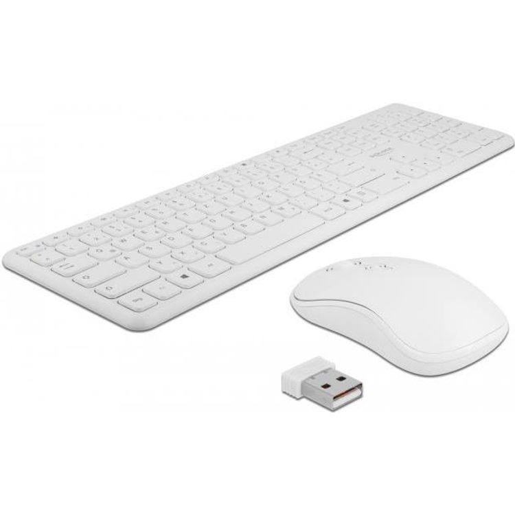 Tootefoto - DeLOCK 12703 klaviatuur Raadioside QZERTY Saksa keel Valge