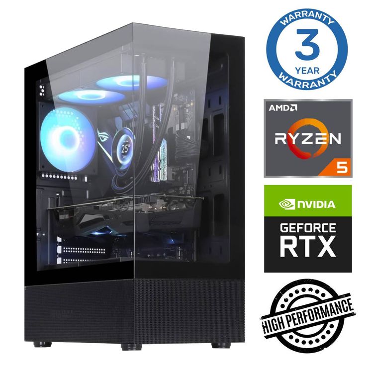 Tootefoto - INTOP Ryzen 5 7600X 32GB DDR5 1TB SSD M.2 NVME+4TB RTX5070 12GB no-OS