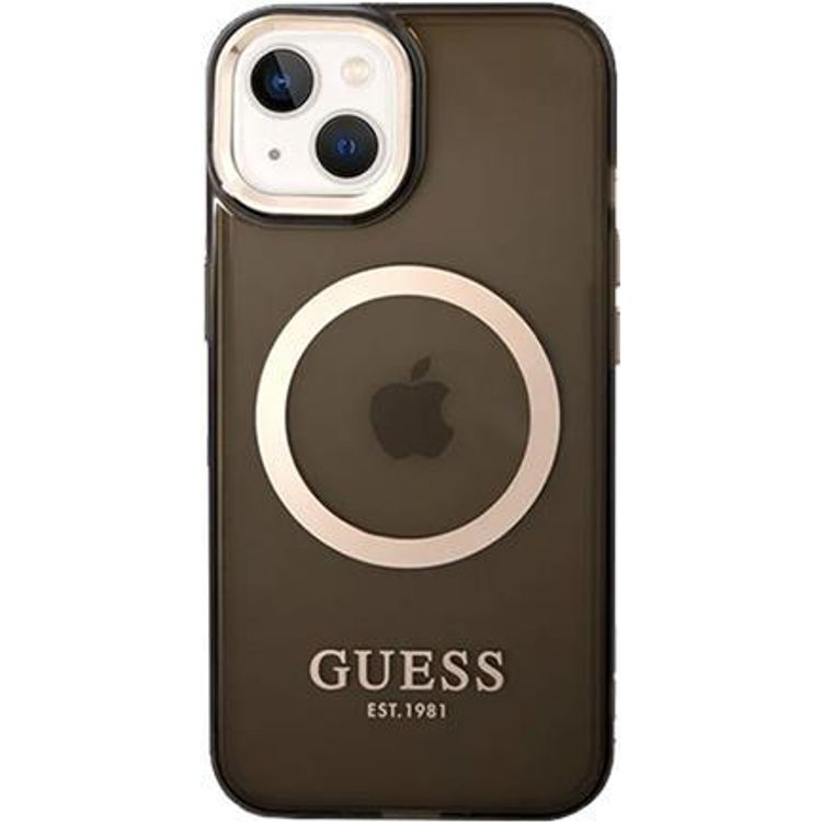Tootefoto - Guess Translucent MagSafe Compatible Case f r Apple iPhone 14 - black (GUHMP14SHTCMK)