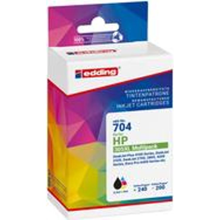 Tootefoto - edding EDD-704 schwarz, color Druckerpatronen kompatibel zu HP 305XL (3YM62AE/3YM63AE), 2er-Set (18-704)