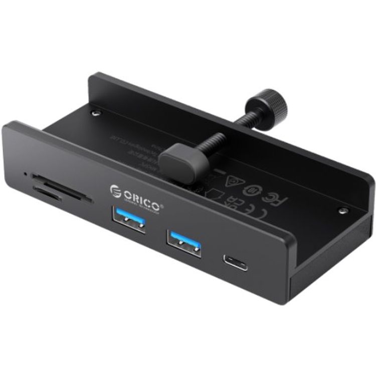 Tootefoto - Orico Active USB-C jaotur 10Gbps, 15W, keeratav, 2x USB-A, SD-lugeja, USB-C, must