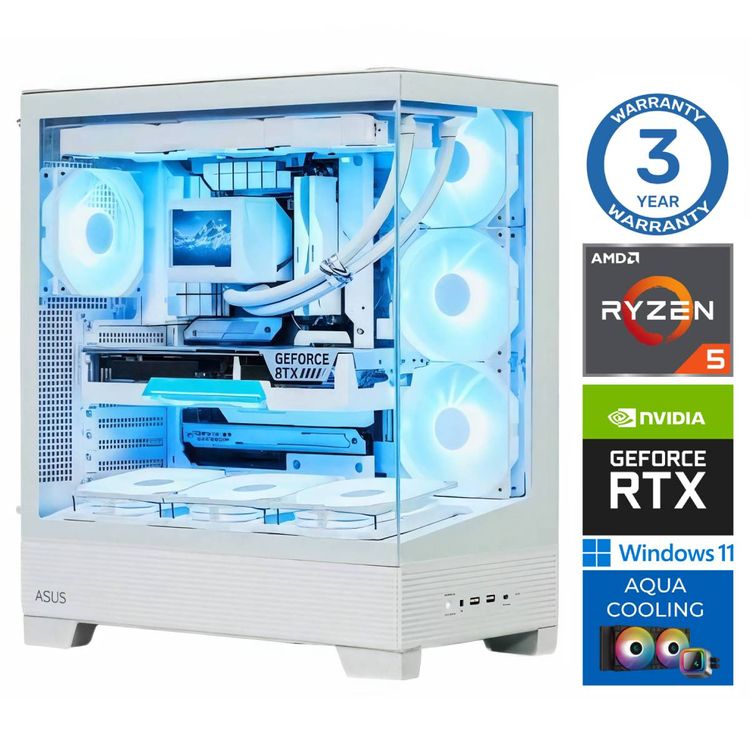 Tootefoto - INTOP AQUA Ryzen 5 7600X 32GB DDR5 1TB SSD M.2 NVME+4TB RTX5070 12GB WIN11Pro