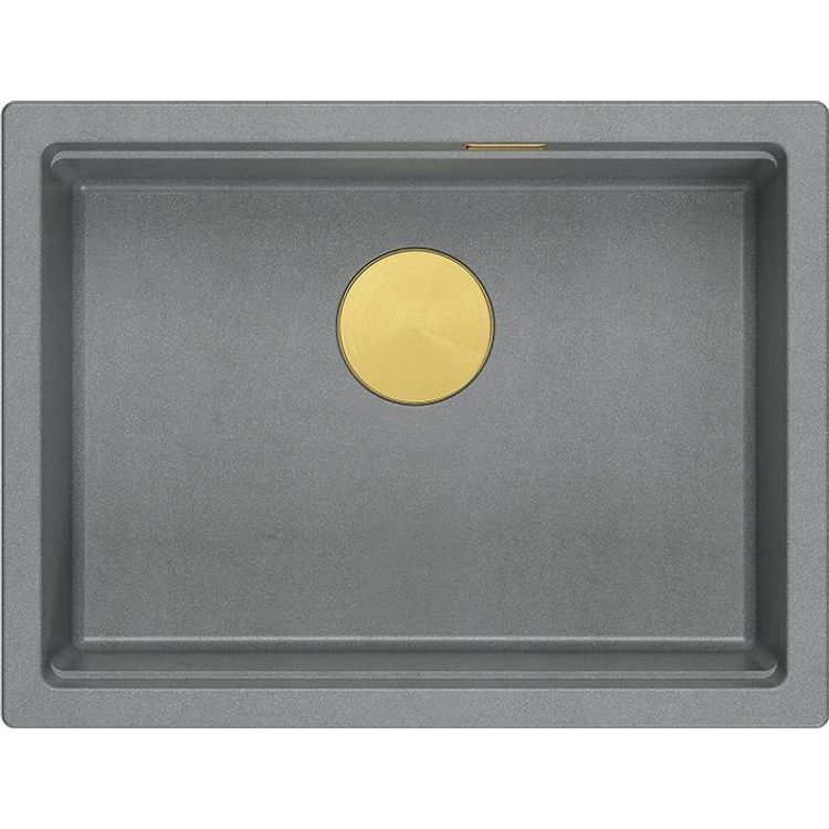 Tootefoto - GraniteQ LOGAN 100 valamu GraniteQ h bekivist valamu 59,5x45,1x21,5 cm 1-kauss riputatud k sitsi sifooni kullaga