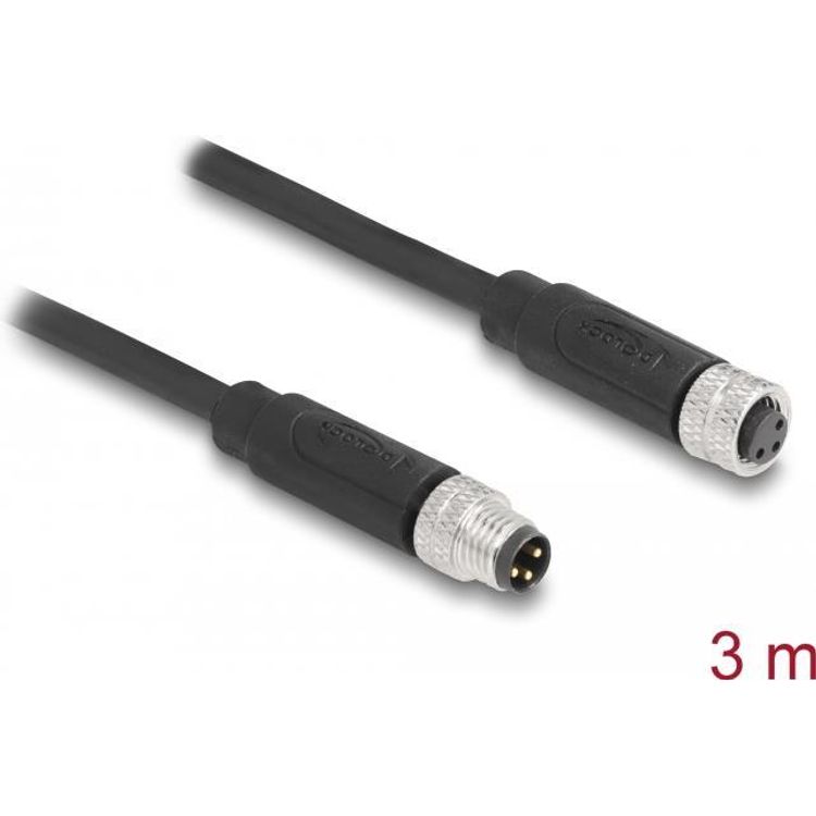 Tootefoto - DeLOCK 80140 kaabel andurile ja k ivitajale 3 m M8 Must