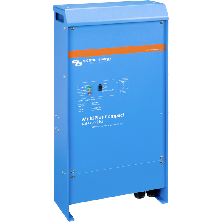 Tootefoto - Victron Energy Grid-Tie Inverter Multiplus C 12/2000/80-30 2000 W 12 V Dc - 230 V Ac Built-In Charge Controller
