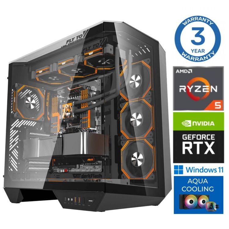 Tootefoto - INTOP AQUA Ryzen 5 7600X 32GB DDR5 1TB SSD M.2 NVME+4TB RTX5070 12GB WIN11Pro