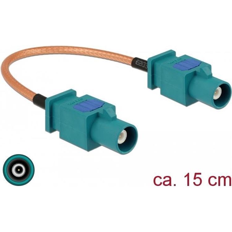 Tootefoto - DeLOCK 89662 koaksiaalkaabel RG-316 0,15 m FAKRA Z Pruun, Roheline