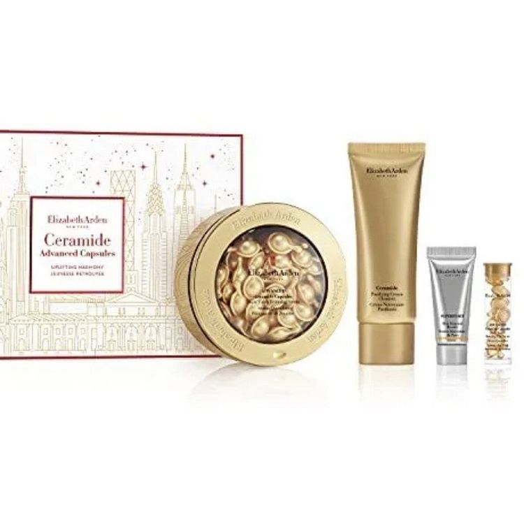 Tootefoto - Set Elizabeth Arden: Advanced Ceramide, Restoring & Refreshing, Serum Capsules, Face, 60 pcs + Advanced Ceramide, Restorative, Eye Serum, 7 pcs + Ceramide, Eliminates Impurities, C