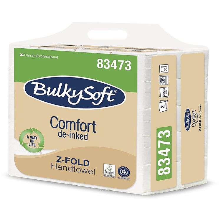 Tootefoto - Bulkysoft Comfort Z-Fold k ter tikud 2w tselluloosist valge (15x200)