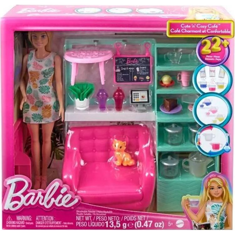 Tootefoto - Barbie nukk Mattel L gastav kohvikus Komplekt + nukk HKT94