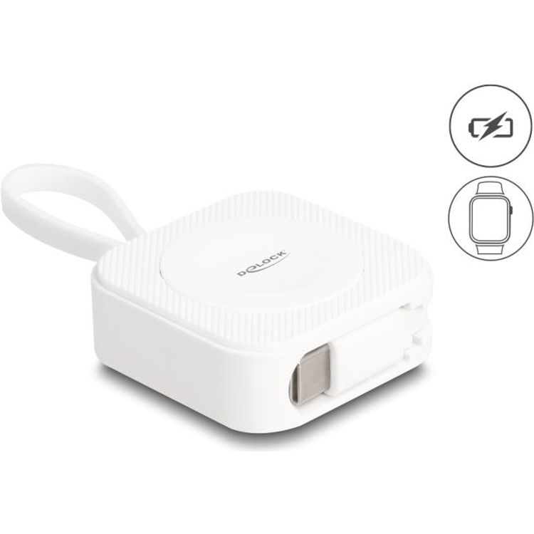 Tootefoto - Delock - Ladekabel f r Smartwatch - 24 pin USB-C m nnlich magnetisch - 12,5 cm - wei (83023)