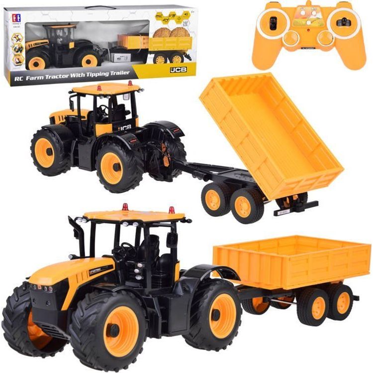 Tootefoto - EE JCB Traktor z przyczep sterowany na pilota kipruje Double E 1:16 RC0670