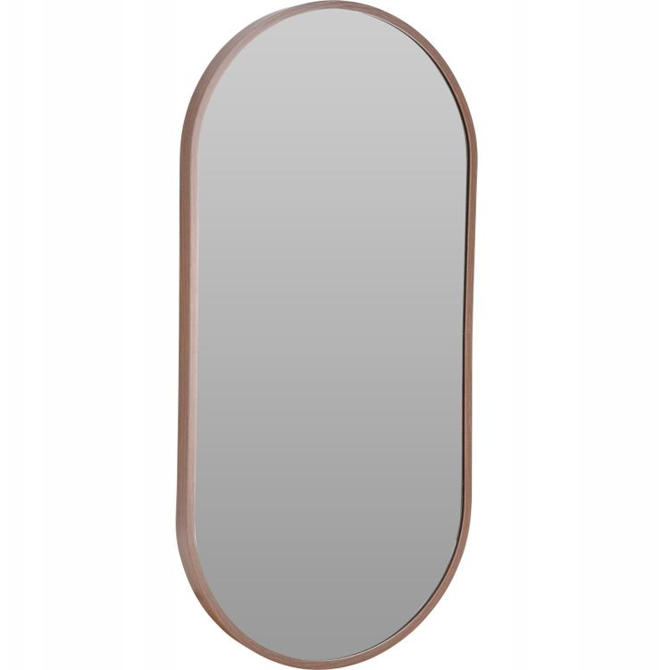 Tootefoto - Pruuni raamiga ovaalne seinapeegel, klassikaline, 30x60cm