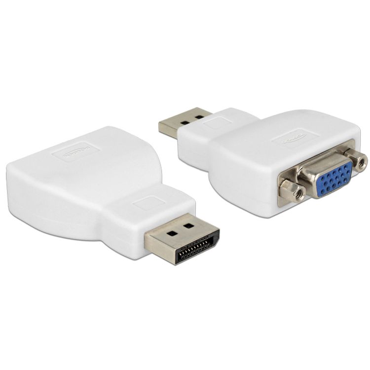 Tootefoto - DeLOCK 65568 kaabli soomuutja DisplayPort VGA Valge