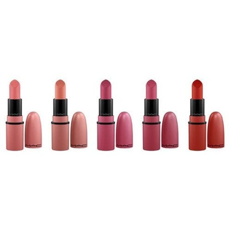 Tootefoto - MAC Mini huulepulga komplekt MAC: v imendatud, matt, kreemjas huulepulk, meiega ei saa t illit, 1,8 g *miniatuurne + v imendatud, matt, kreemjas huulepulk, topeltkuup ev, 1,8 g *mi
