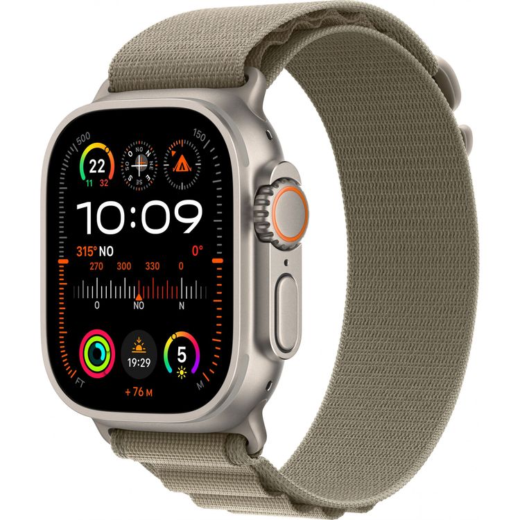 Tootefoto - Apple'i nutikell nutikell Apple Watch Ultra 2 GPS + mobiilne 49 mm titaanist mbris + Alpine Camo S rihm