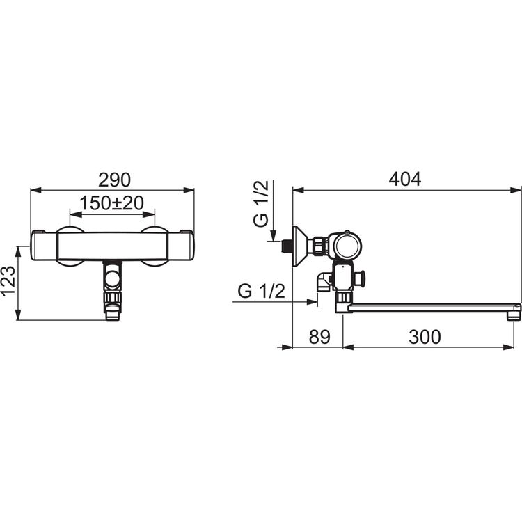 Tootefoto - BATH AND SHOWER L300MM NOVA
