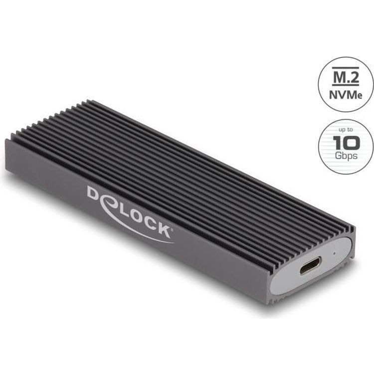 Tootefoto - Delock - Speichergeh use - M.2 - M.2 Card (PCIe NVMe & SATA) / SATA SSD - USB-C 3,1 (Gen 2) - Grau (42019)