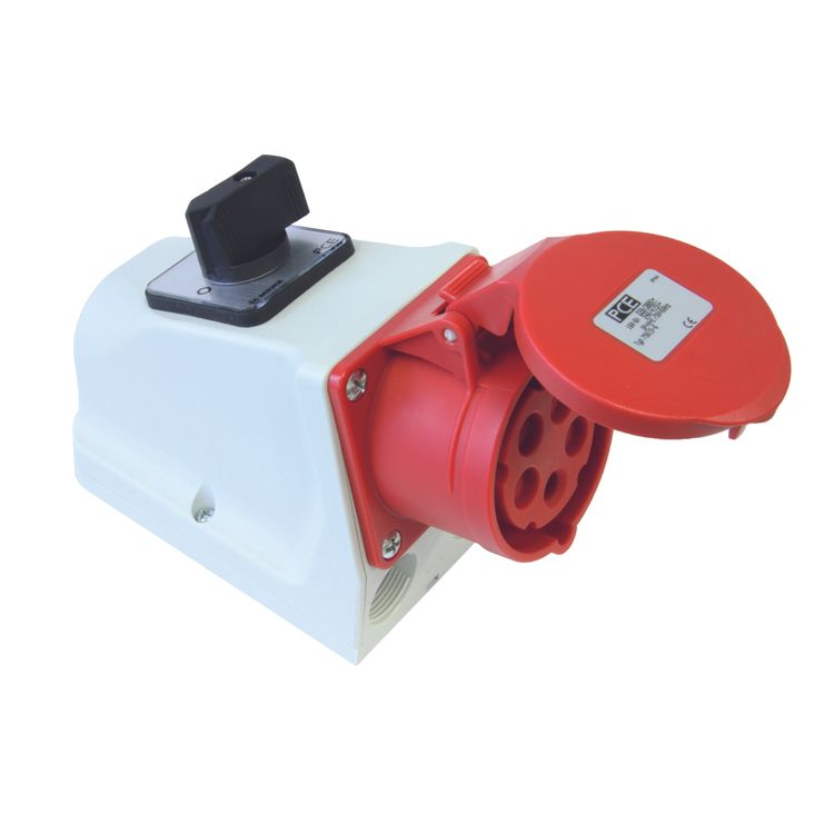 Tootefoto - PCE Combi socket with disconnector 0-1 16A M25 16/5 400V IP44 915-6w