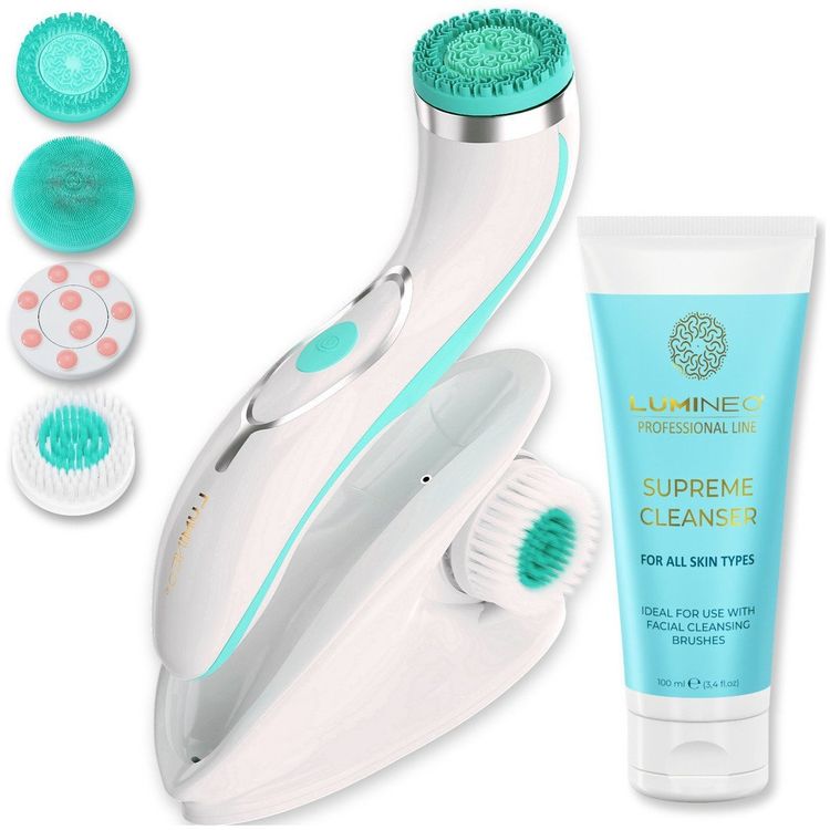 Tootefoto - Lumineo Professional Line Face Brush Brush Brush Pro t rkiis + lumineo puhastusgeel k igile nahat pidele 100 ml