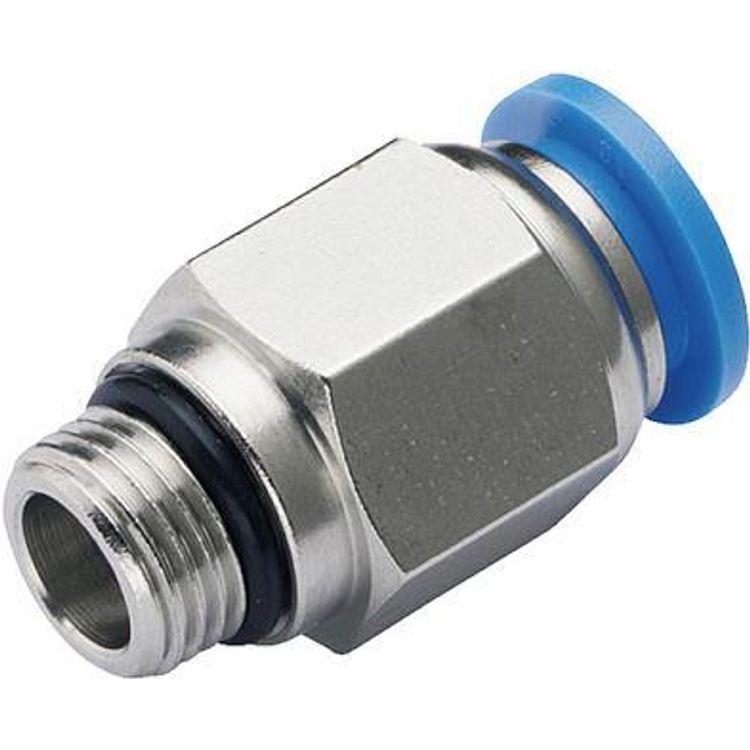 Tootefoto - Gerade-Verbinder PC12-G02 Rohr-O 12 mm Gewinde-Mass G1/4" 1 St. (TC-10462728)