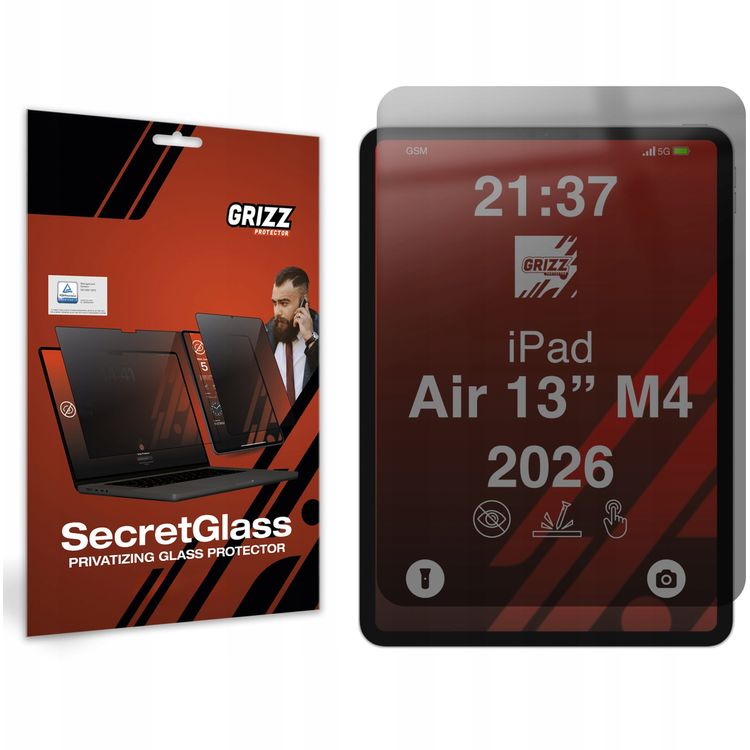 Tootefoto - Grizz Glass Filter matt Grizz Glass Secret Glass Privaatsusklaas Apple iPad Air 13" 2024 / 13" 2025 / 13" 2026 jaoks
