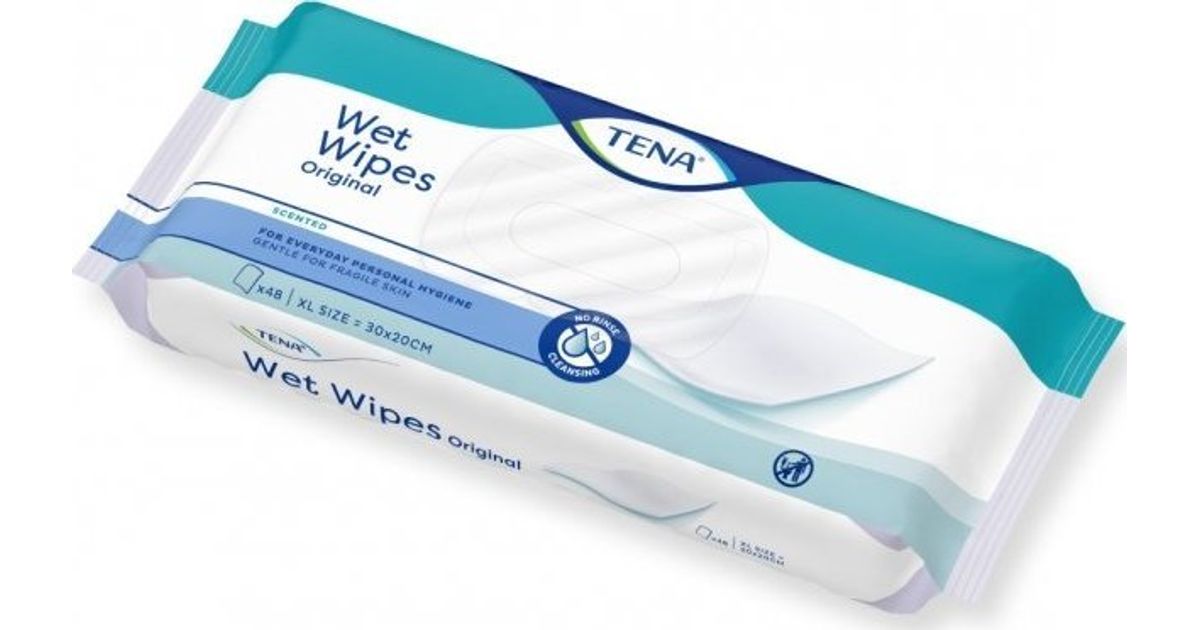 Tena Wet Wipes Original, Wet Wipes, 48 pieces Long shelf life! Muud