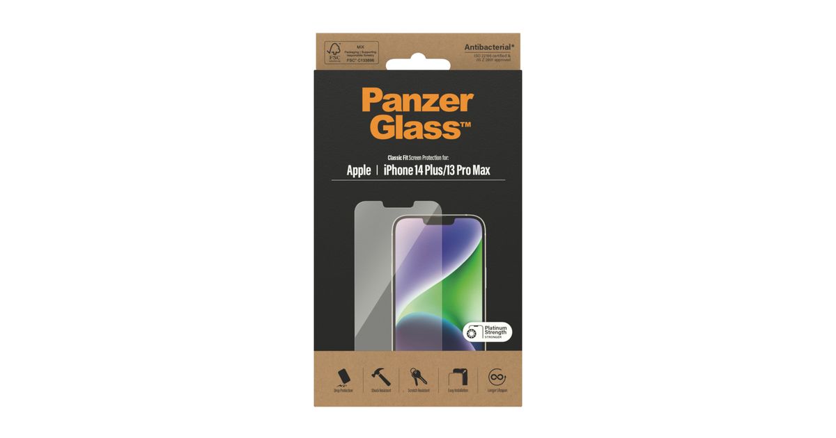 PanzerGlass® Screen Protector Apple iPhone 14 Plus, 13 Pro Max