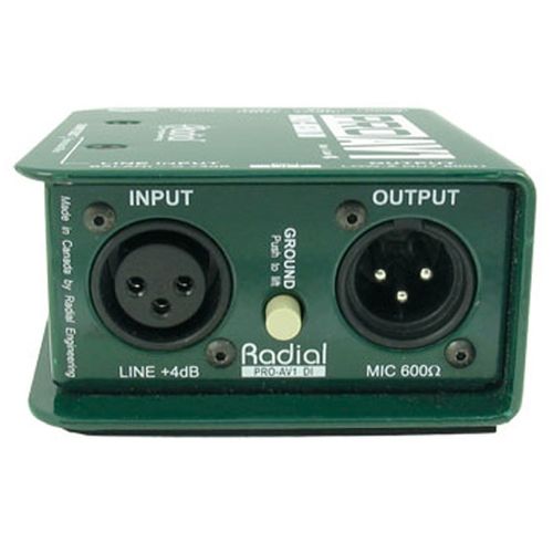 Radial PRO AV1 Passive DIBox, Mono, IN Jack / RCA / XLR 3pin, OUT