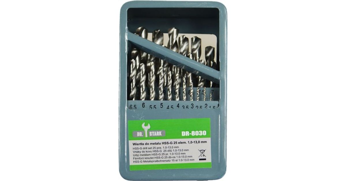 Metal drill bit KTW EURO HSS 1 13mm set (DR8030) Metallipuurid