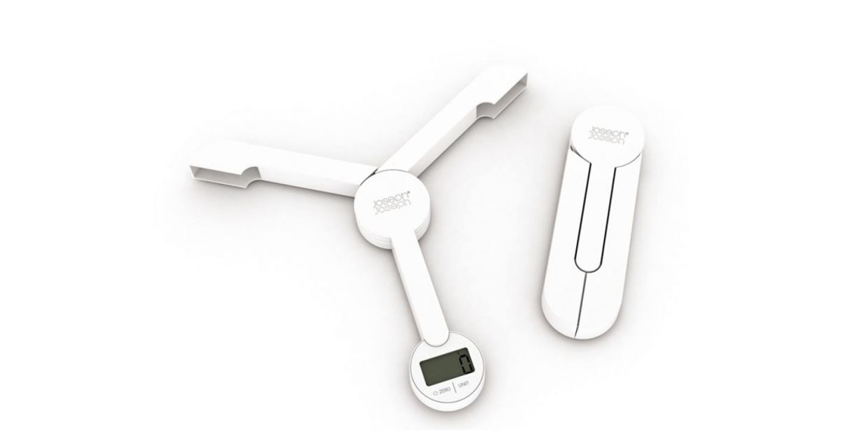 Joseph Joseph Kitchen Scale Tri Scale White Flasks and drinking