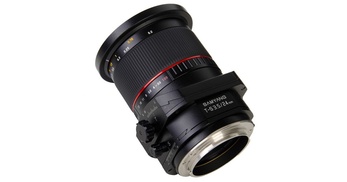 Samyang T-S 24mm 1:3.5 ED AS UMC SLR Tilt-shift lens Black