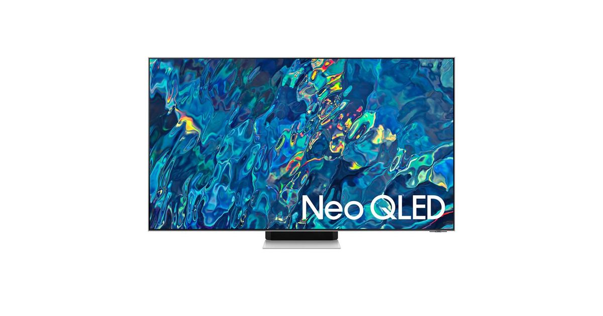 Samsung QN95B Neo QLED 4K Smart TV, 55'', central stand, silver/black ...