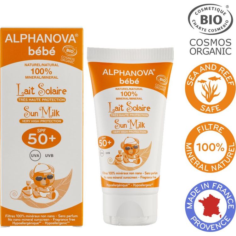 Tootefoto - Alphanova Bebe Sunscreen Cream with a high filter SPF 50+ 50g