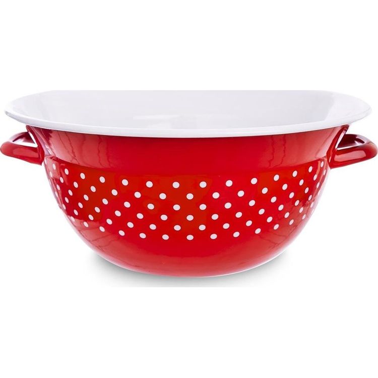 Tootefoto - Orion Retro emailkauss, PUNANE POTTIDEGA, 26 cm