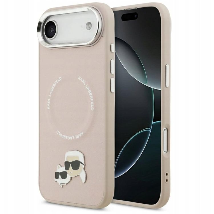 Tootefoto - Karl Lagerfeld Karl & Choupette Pins MagSafe Case for iPhone Air Pink