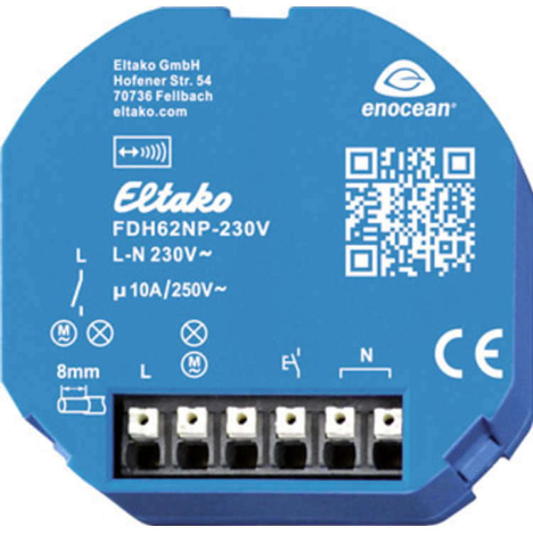 Tootefoto - Fdh62Np-230V+Ftkb-Rw Eltako Wireless Actuator 1-Channel Flush Mount Switching Capacity (Max.) 2500 W Max. Range (Open Field) 30 M