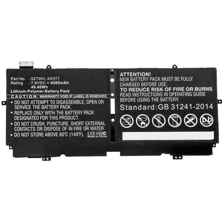 Tootefoto - CoreParts Laptop Battery 49.40Wh Li-Pol 7.6V 6500mAh Black - Batterie - 6.500 mAh (XX3T7-CP)