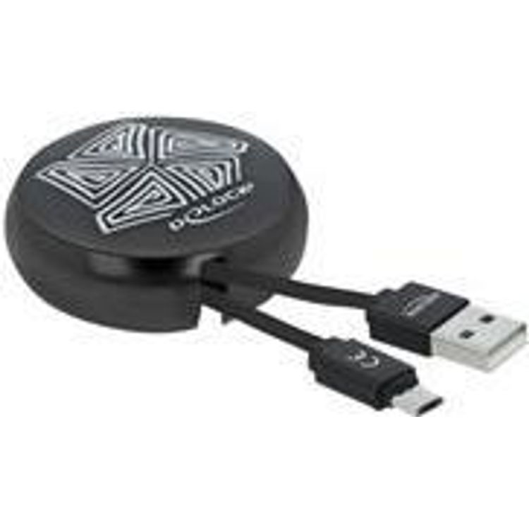 Tootefoto - DeLOCK 85818 USB-kaabel 92 m USB 2.0 USB A USB C Must