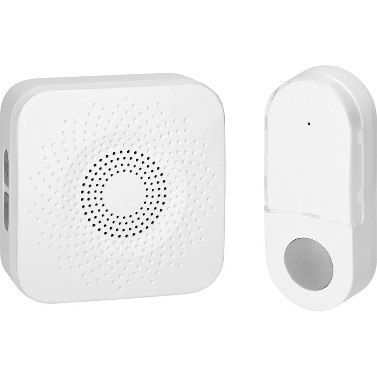 Tootefoto - Orno SETI AC, juhtmevaba uksekell, v rk, akuvaba nupp, ppes steem, 32 heli, 150m, valge