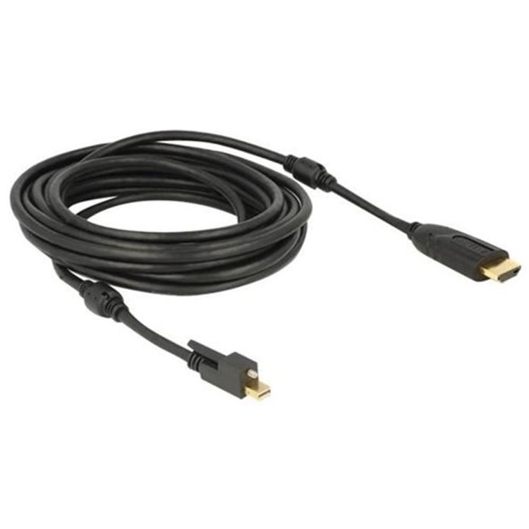 Tootefoto - DeLOCK 83732 videokaabliadapter 5 m Mini DisplayPort HDMI Must