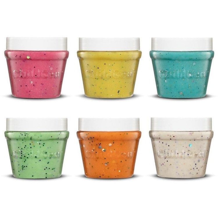 Tootefoto - Ciastolina naturalna w s oiczkach brokat 6 kolor w