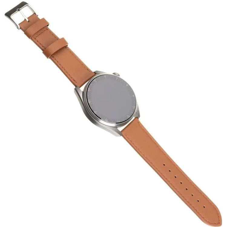 Tootefoto - fikseeritud nahkrihm kiirkinnitusega 20mm nutikella jaoks, pruun